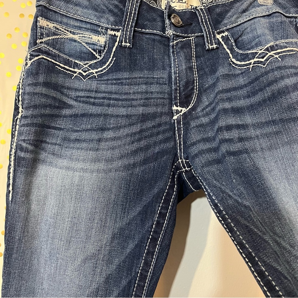 Ariat R.E.A.L. Mid Rise Arrow Fit Stretch Shayla Boot Cut Jean size 29R - Picture 8 of 11